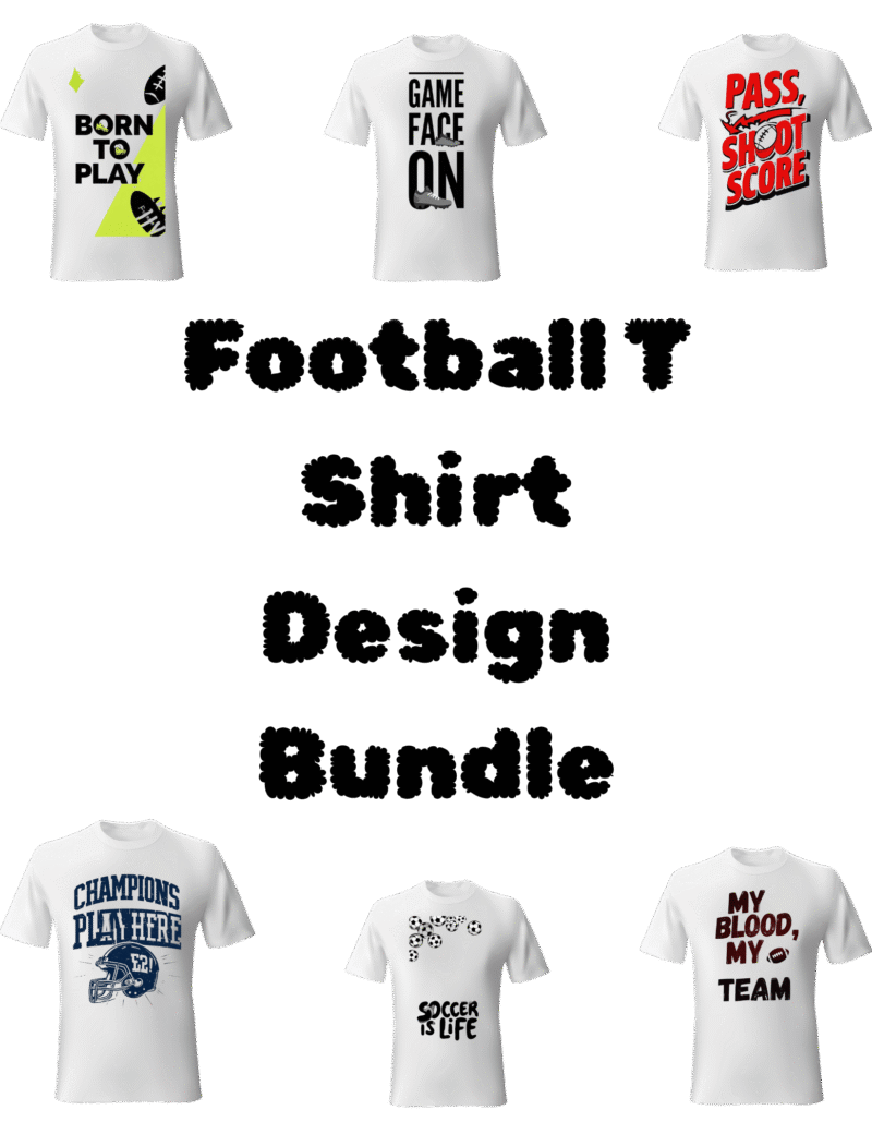 Football T Shirt Design Bundle