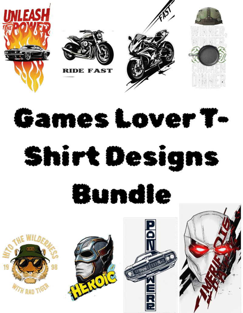 Games Lover T-Shirt Designs Bundle