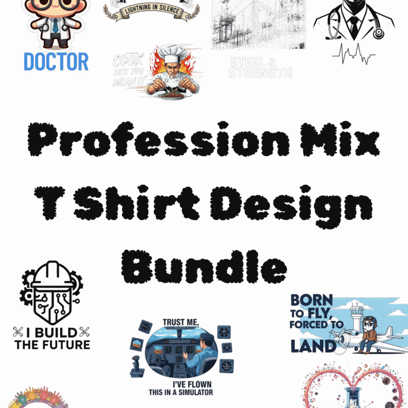 Profession Mix T Shirt Design Bundle