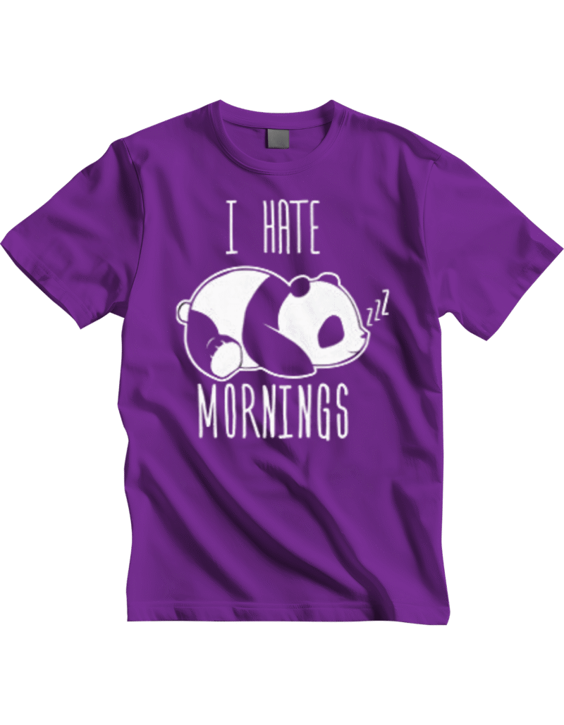 I Hate Mornings T Shirt Design