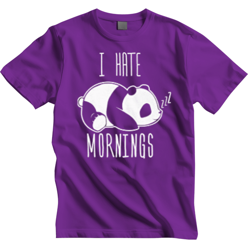 I Hate Mornings T Shirt Design