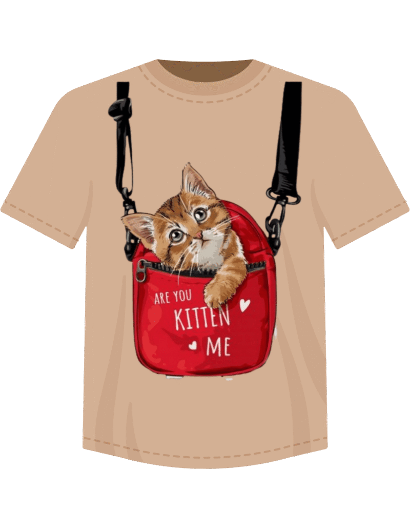 Kitten T Shirt Design