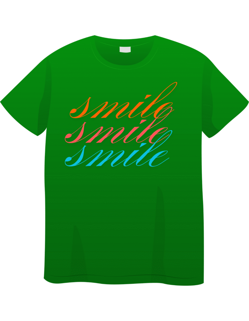 Smile Text T Shirt Design